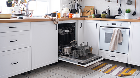 Precision cabinetry integration and dishwasher anchoring in Aurora