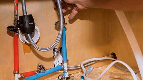 Professional dishwasher water supply and air gap installation Aurora