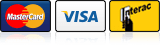 We accept Visa, Mastercard and Interac!